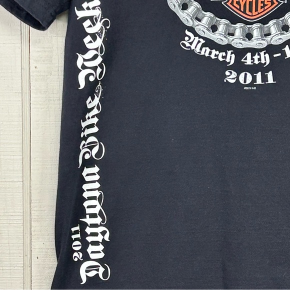 Vtg Harley Davidson Mens Y2K T Shirt‎ Size M Daytona Beach Bike Week Biker USA - Picture 5 of 9